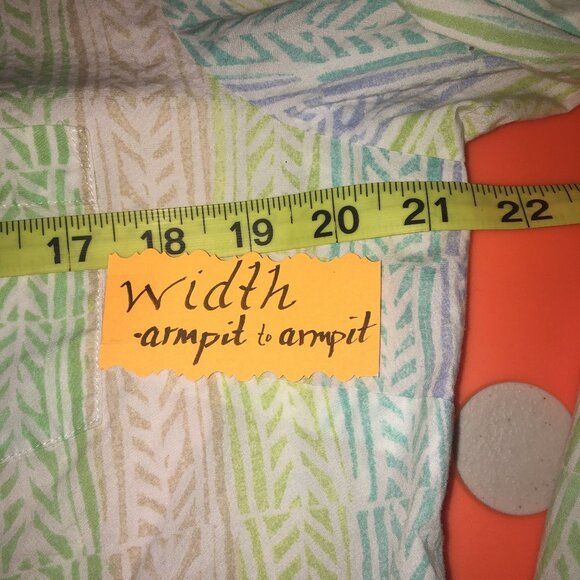 Sigrid Olsen L Button Down Shirt in Watercolors with Roses - Picture 10 of 13